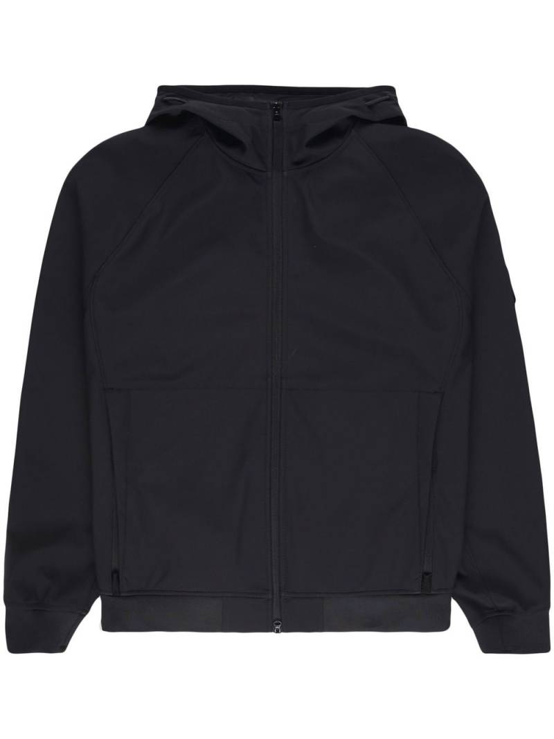 Stone Island logo-patch hooded jacket - Black von Stone Island