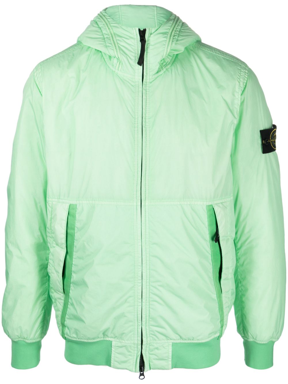 Stone Island Compass-patch hooded jacket - Green von Stone Island