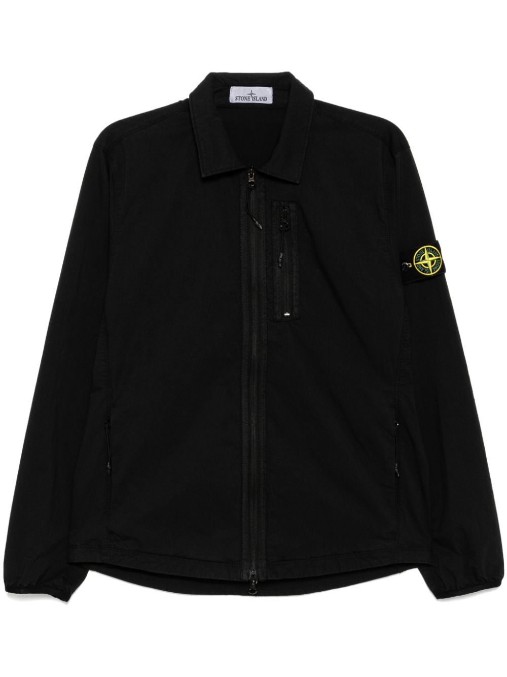 Stone Island logo patch jacket - Black von Stone Island