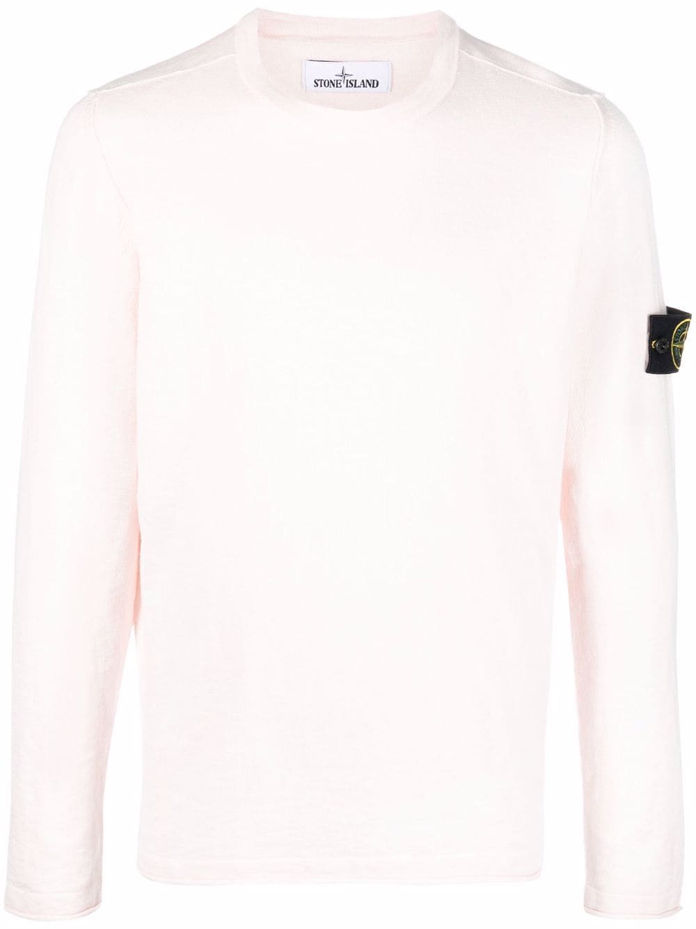 Stone Island logo-patch long-sleeve jumper - Pink von Stone Island