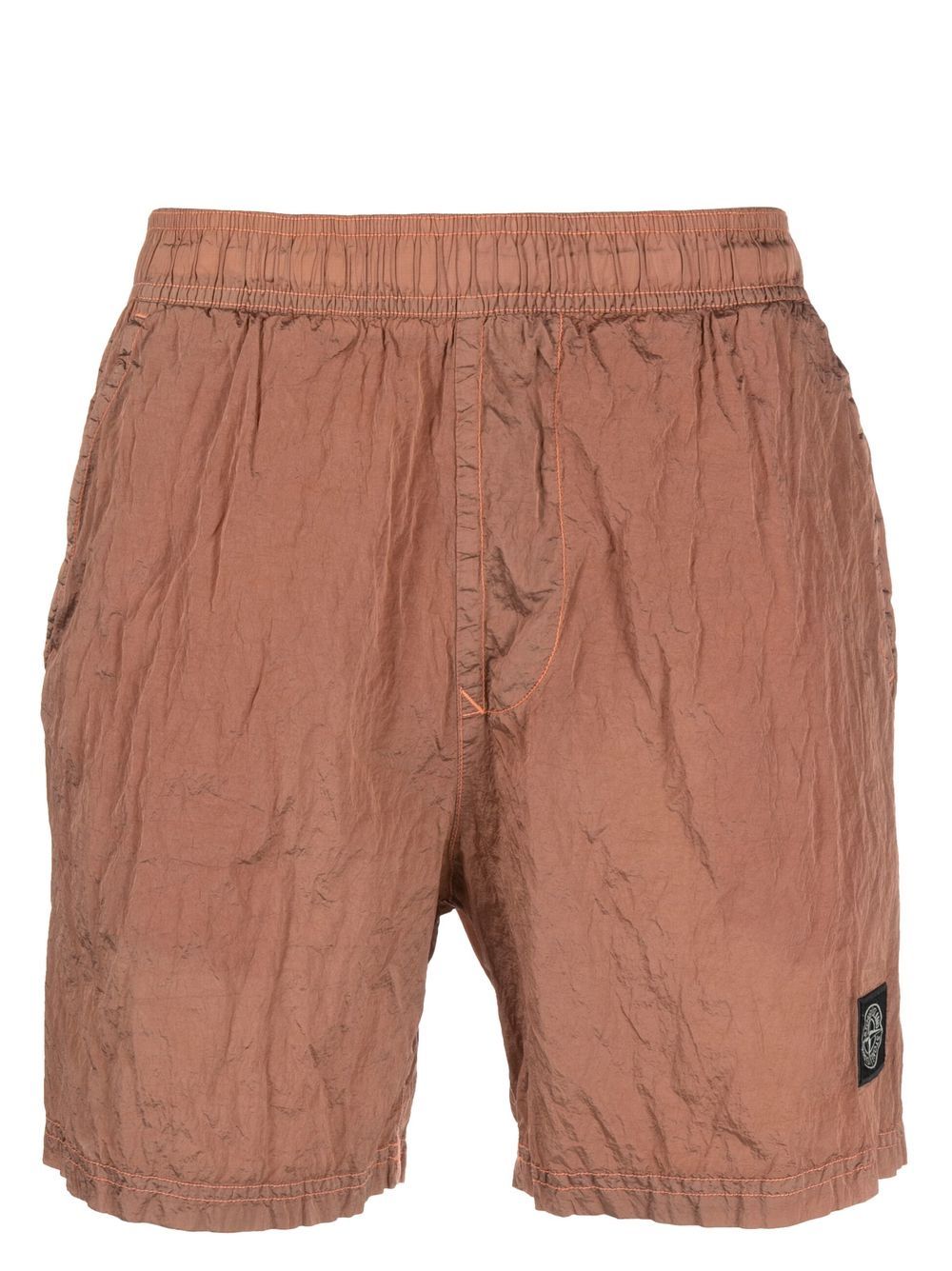 Stone Island logo-patch swim shorts - Neutrals von Stone Island