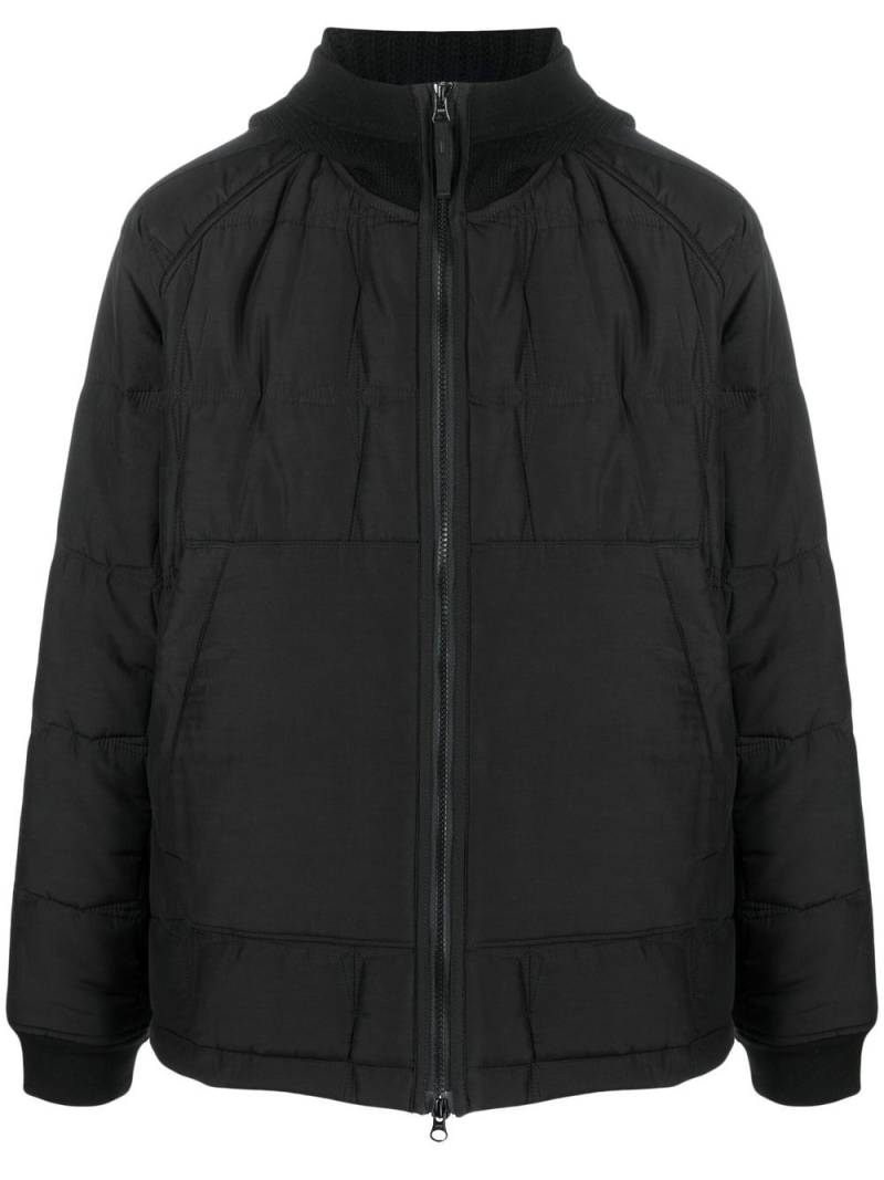 Stone Island padded zip-up jacket - Black von Stone Island