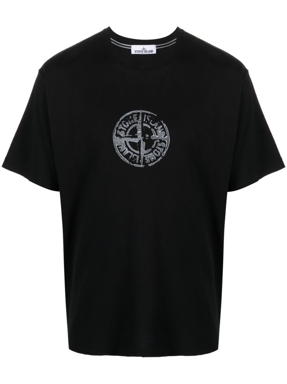 Stone Island logo-print cotton T-shirt - Black von Stone Island