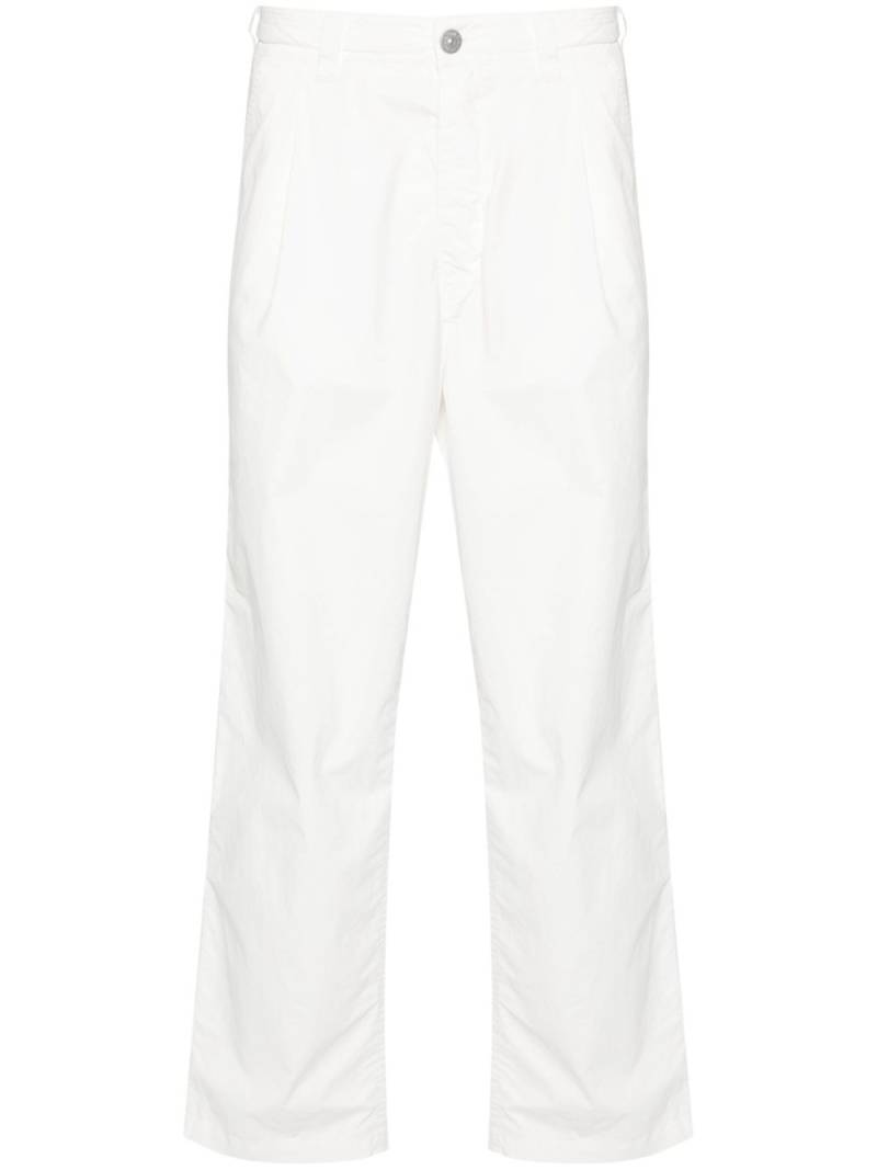 Stone Island logo-print loose trousers - White von Stone Island