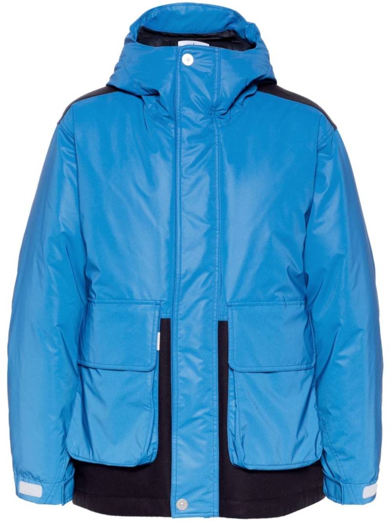 Stone Island logo-print padded jacket - Blue von Stone Island