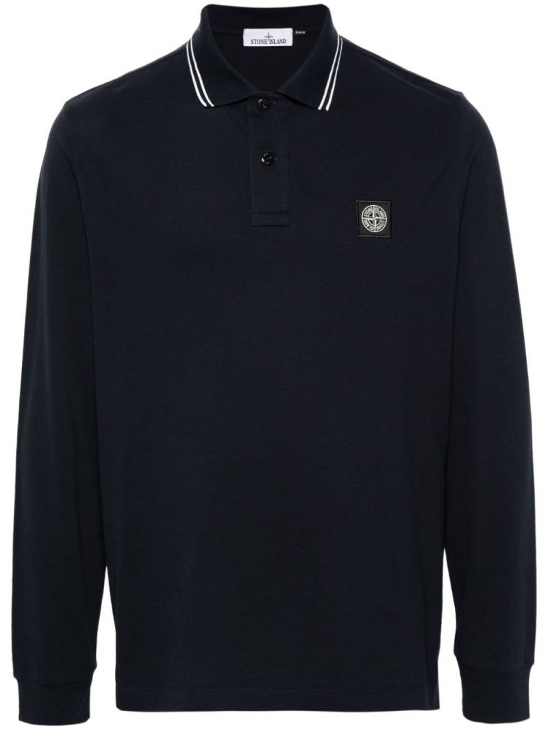 Stone Island long-sleeve polo shirt - Blue von Stone Island