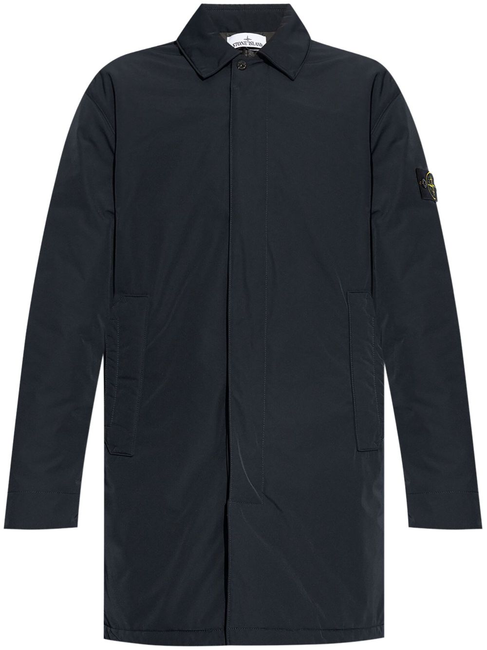 Stone Island micro-twill PrimaLoft-padded coat - Blue von Stone Island