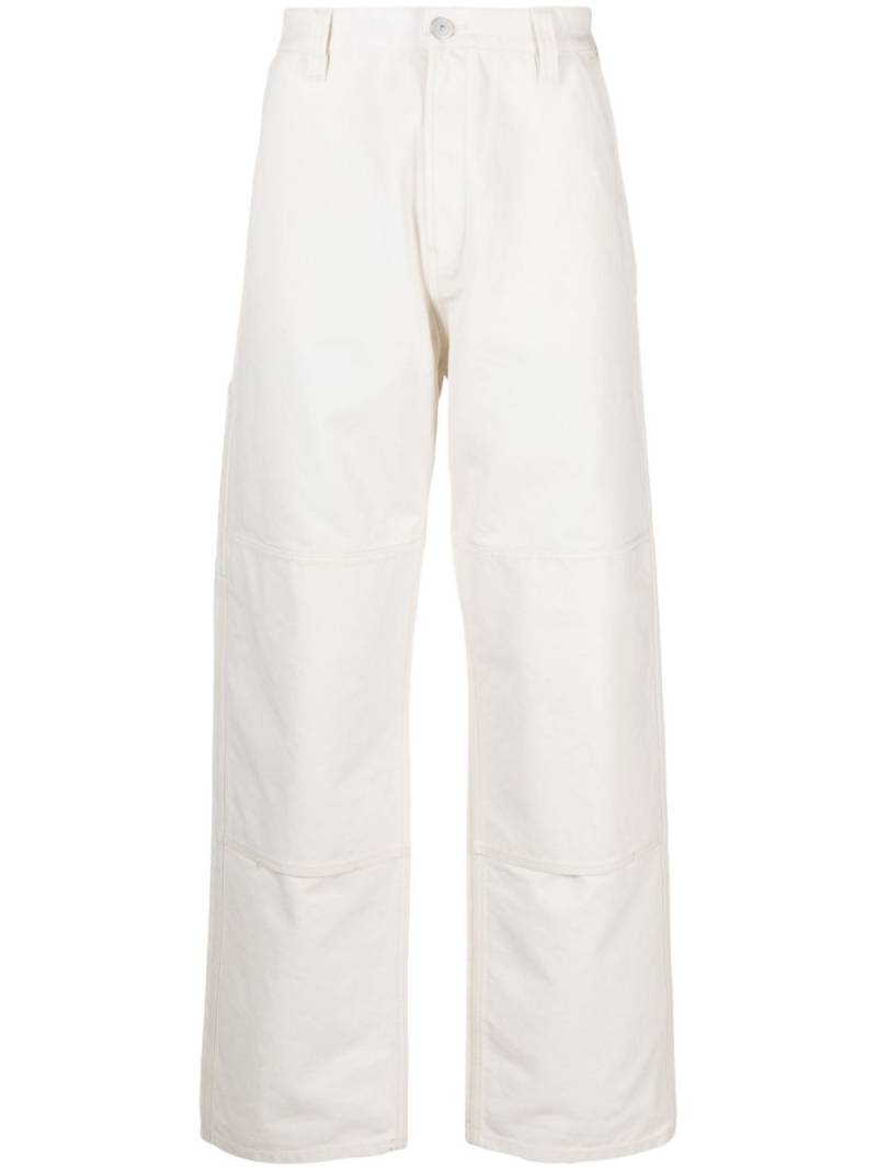 Stone Island mid-rise cotton loose trousers - Neutrals von Stone Island