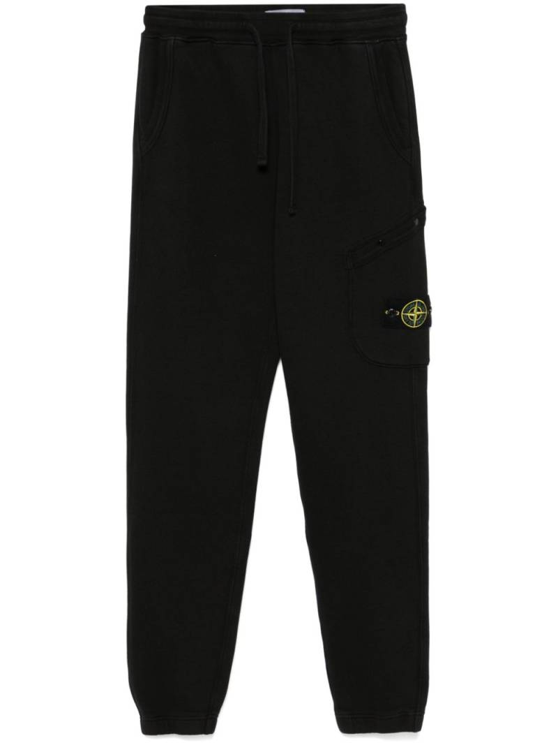 Stone Island organic cotton fleece track pants - Black von Stone Island