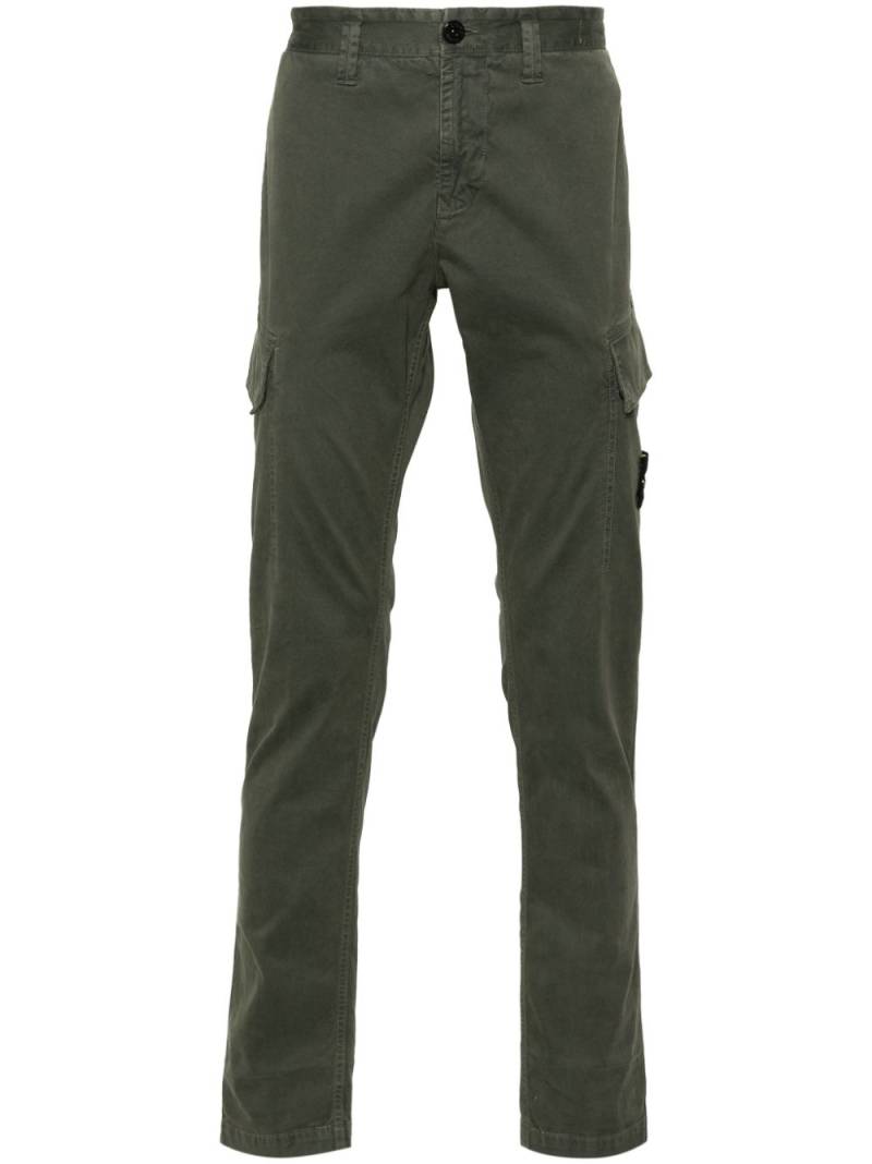 Stone Island organic cotton twill trousers - Green von Stone Island