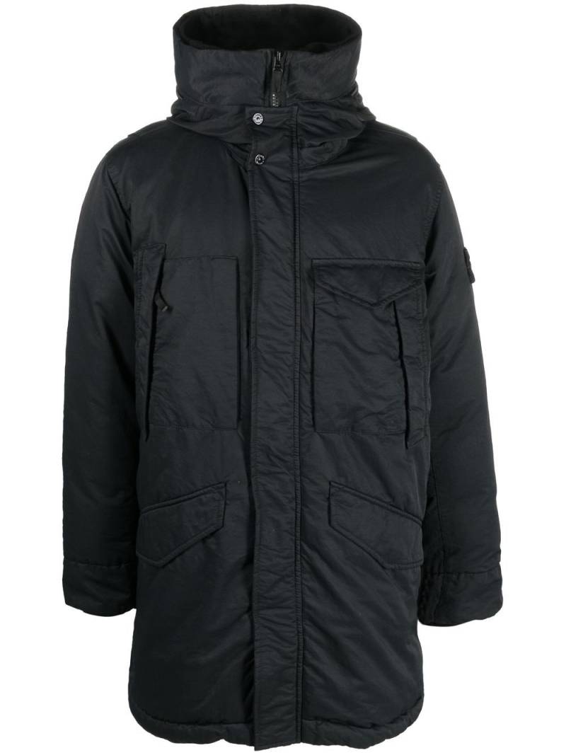 Stone Island padded zip-up jacket - Black von Stone Island