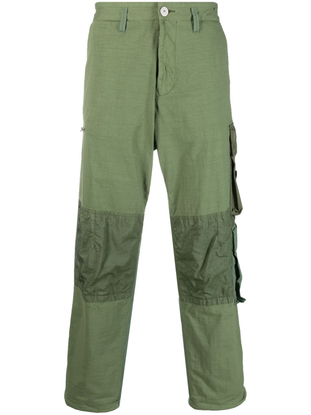 Stone Island panelled straight-leg cargo trousers - Green von Stone Island