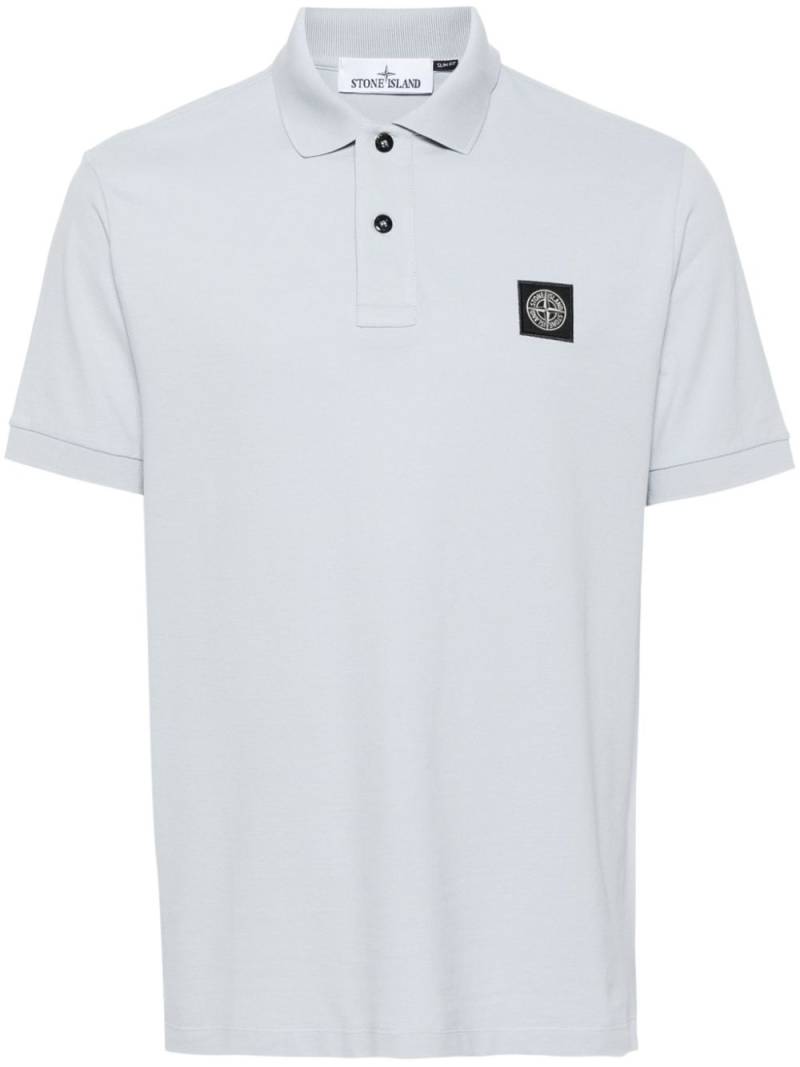 Stone Island piqué cotton polo shirt - Blue von Stone Island