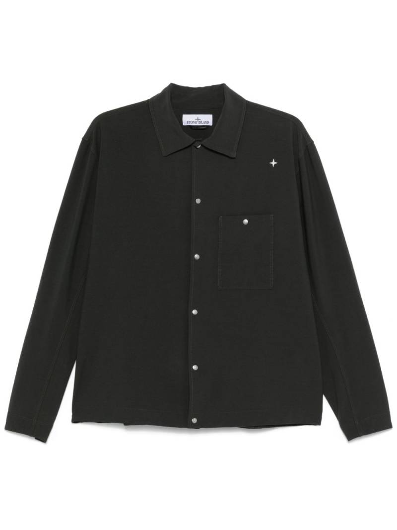 Stone Island press-stud overshirt - Grey von Stone Island