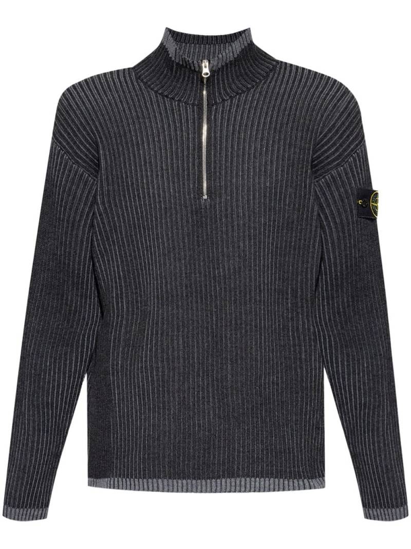 Stone Island quarter-zip cardigan - Grey von Stone Island