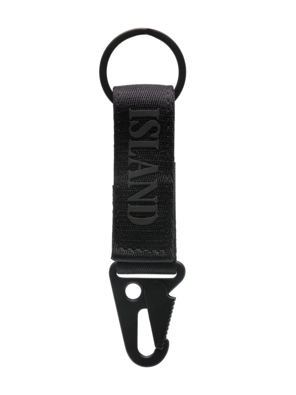 Stone Island raised logo detail keyring - Black von Stone Island