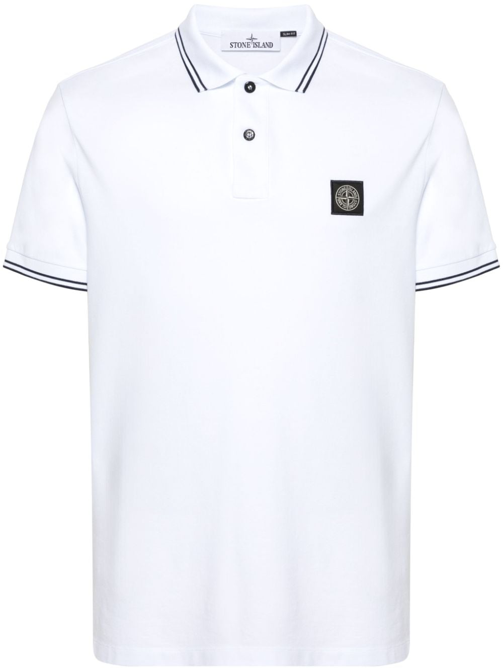 Stone Island short-sleeve polo shirt - White von Stone Island