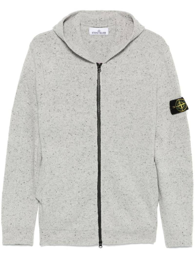 Stone Island speckle-knit hoodie - Grey von Stone Island