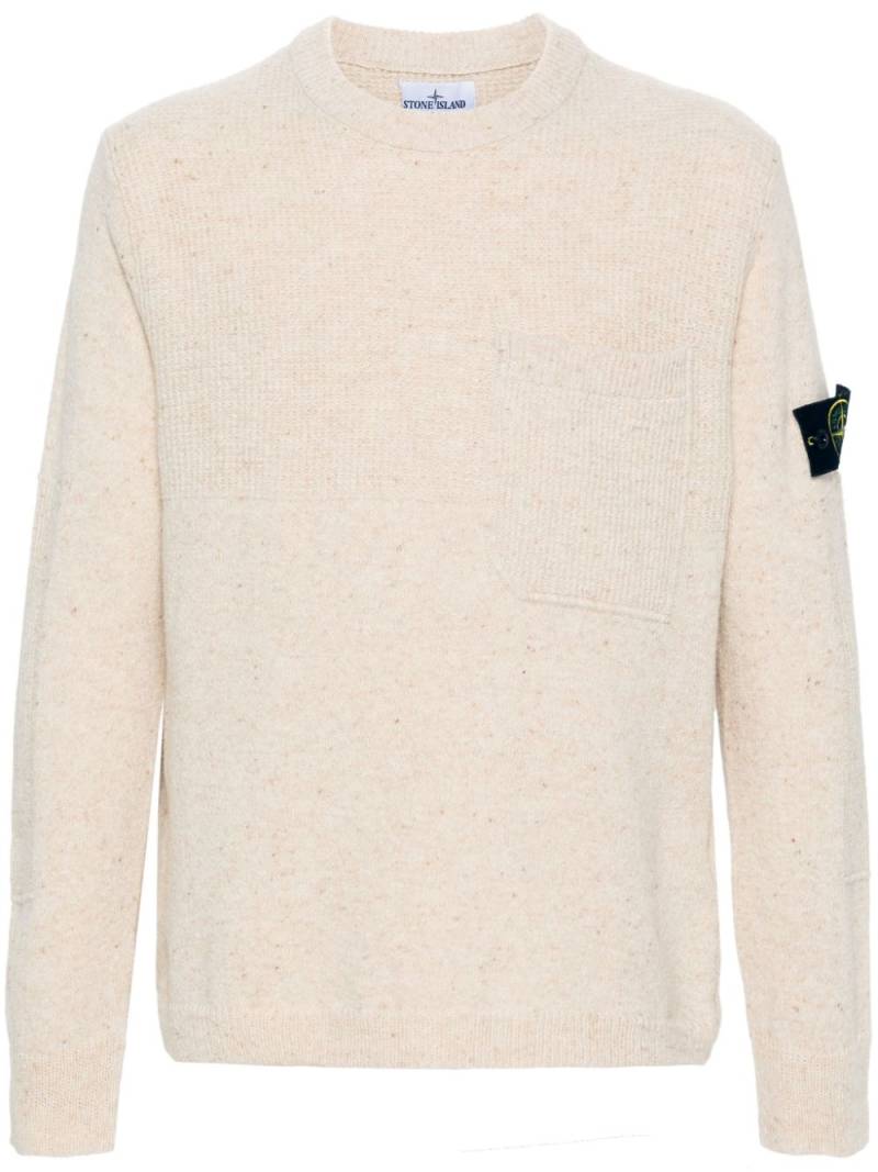 Stone Island speckle-knit sweater - Neutrals von Stone Island