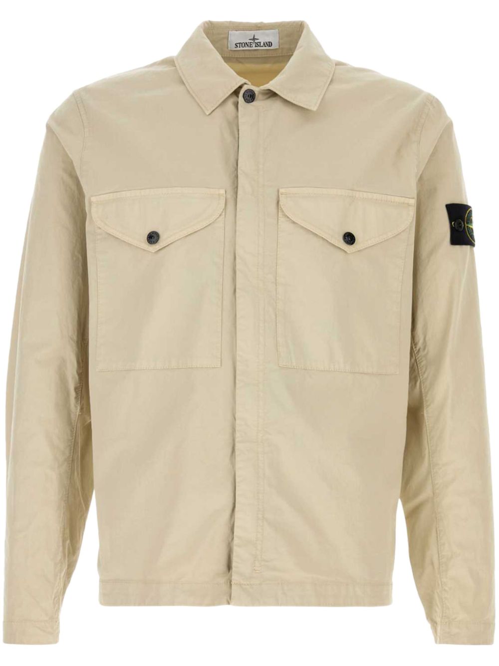 Stone Island stretch-twill shirt jacket - Neutrals von Stone Island