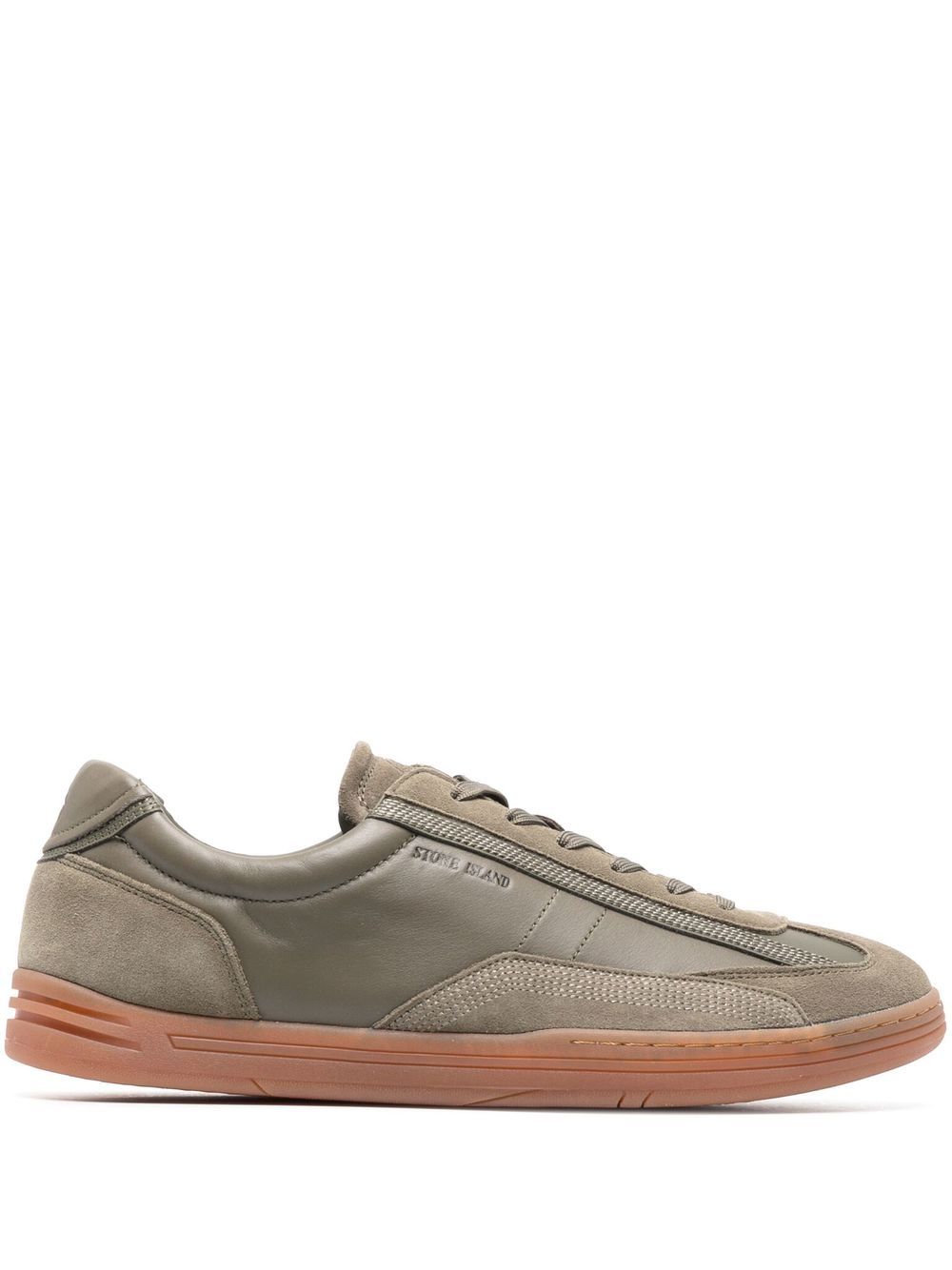 Stone Island suede-trimmed low-top sneakers - Brown von Stone Island