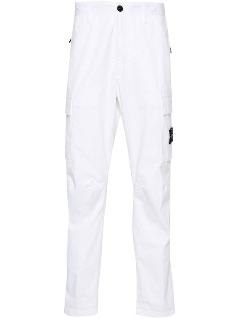 Stone Island tapered cargo trousers - White von Stone Island