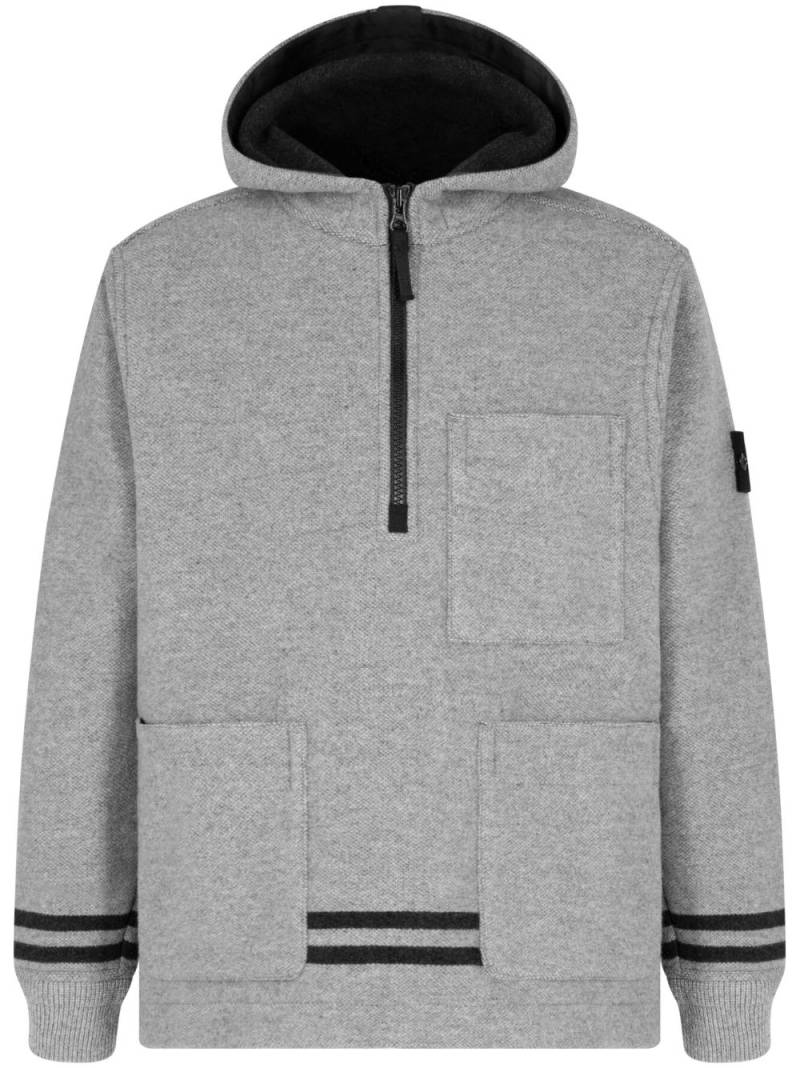 Stone Island wool-blend striped hoodie - Grey von Stone Island