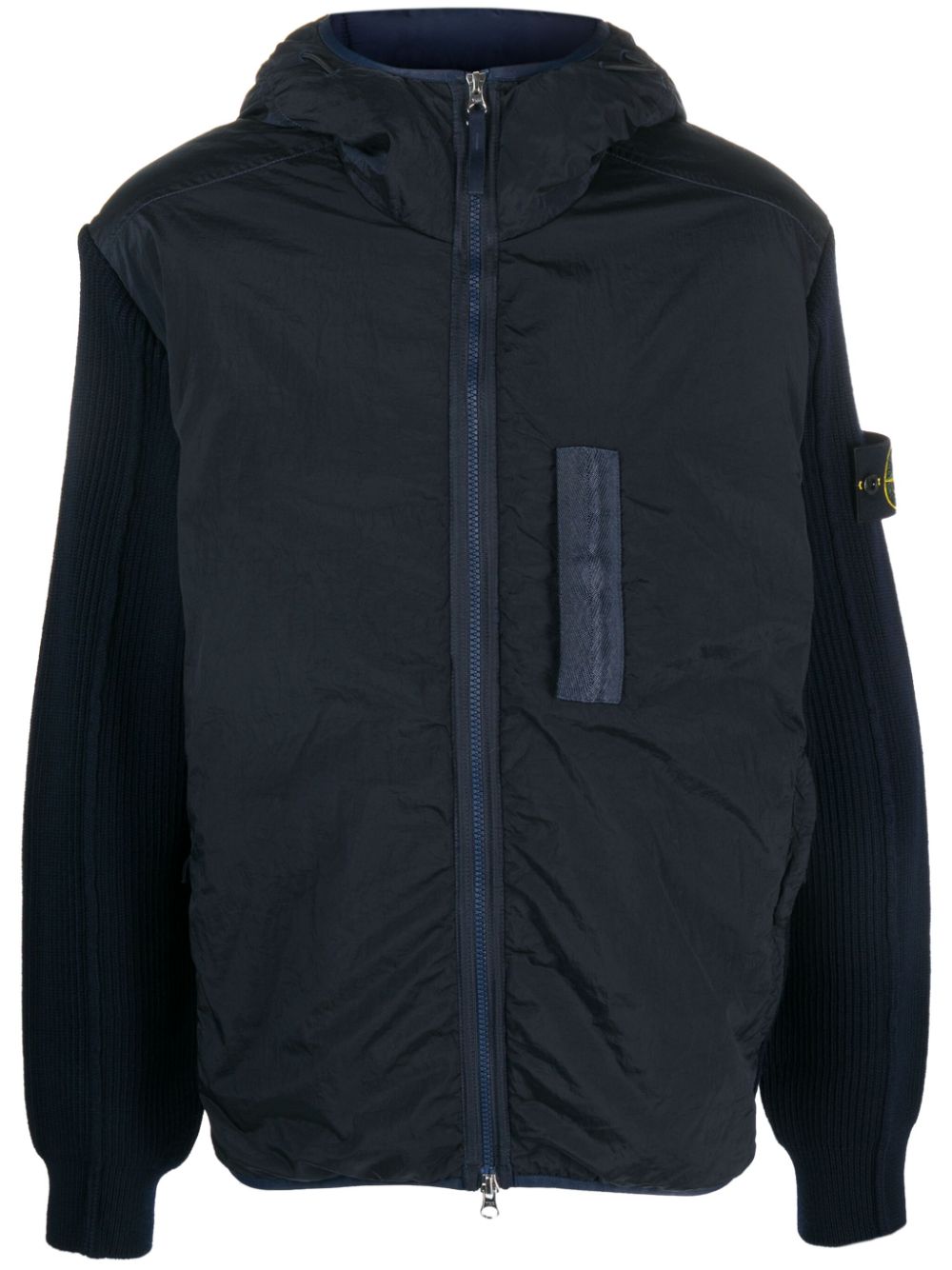 Stone Island zip-front hooded jacket - Blue von Stone Island