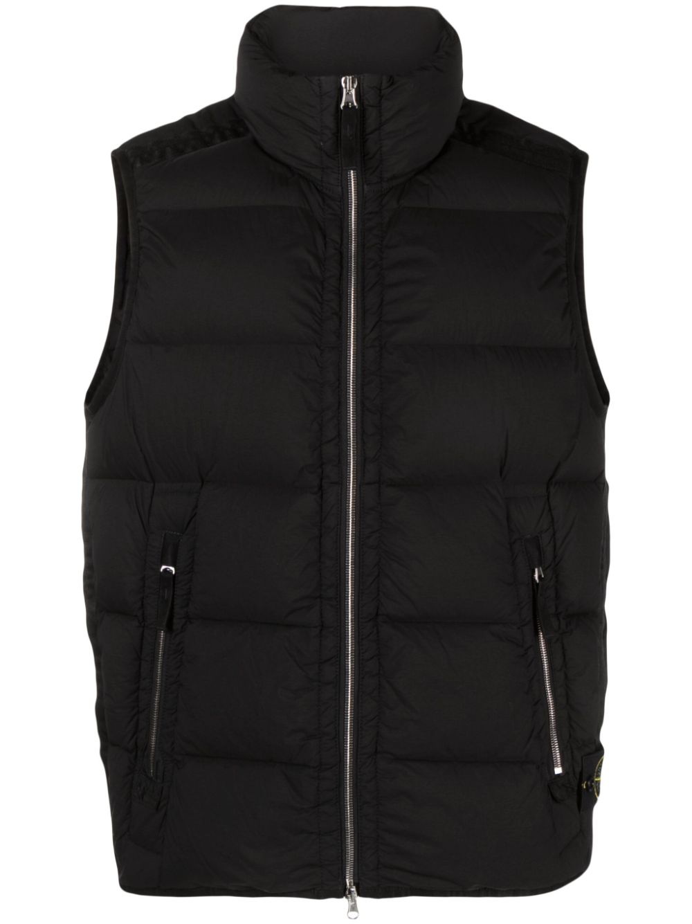 Stone Island zip-up padded gilet - Black von Stone Island