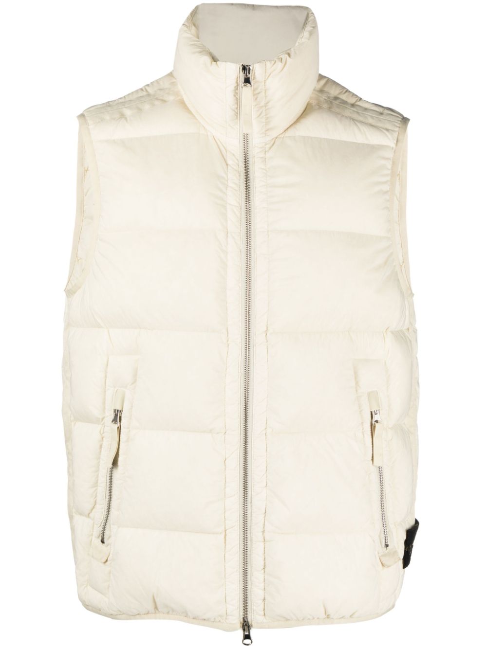 Stone Island zip-up padded gilet - Neutrals von Stone Island