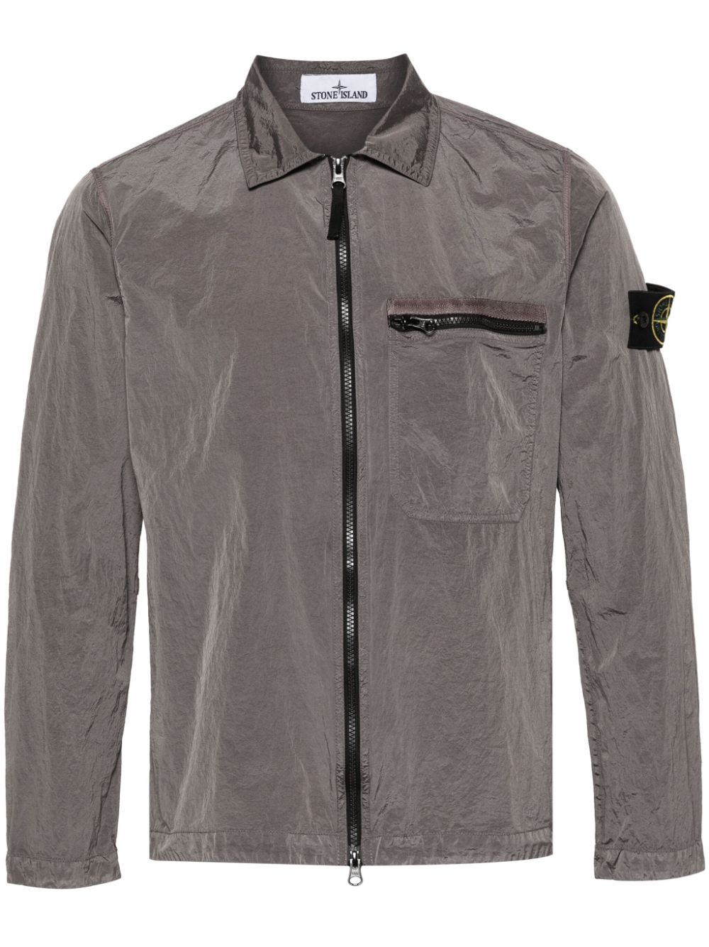 Stone Island zip-up shirt jacket - Grey von Stone Island