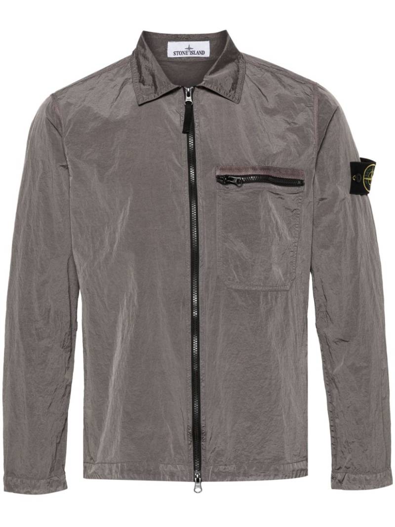 Stone Island zip-up shirt jacket - Grey von Stone Island