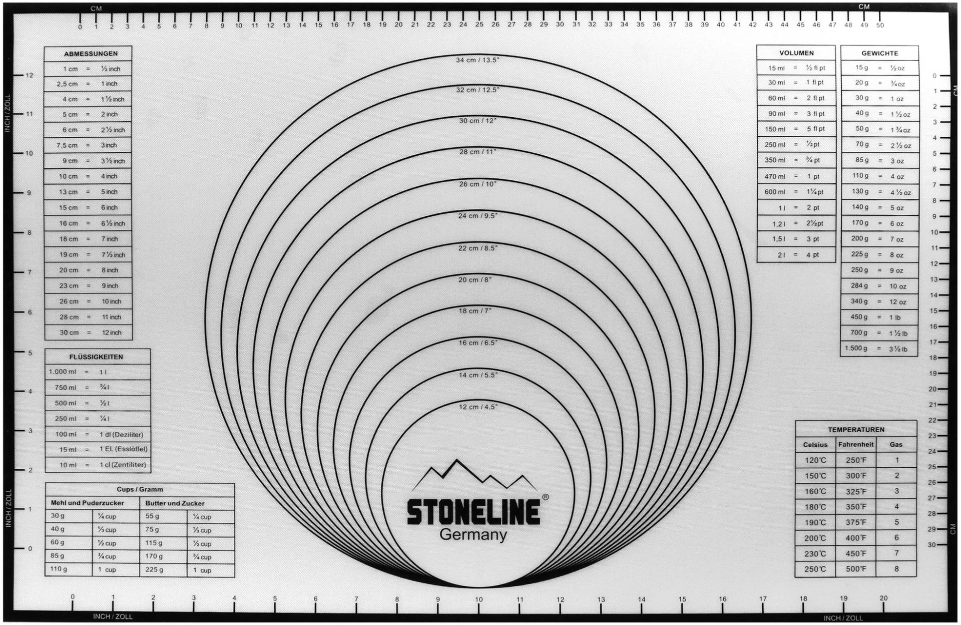 STONELINE Backmatte »2in1«, (1 tlg.), handelsüblichen Backbleche geeignet von Stoneline