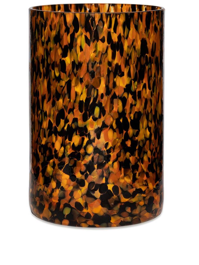 Stories of Italy Macchia Leopard vase (20cm) - Black von Stories of Italy