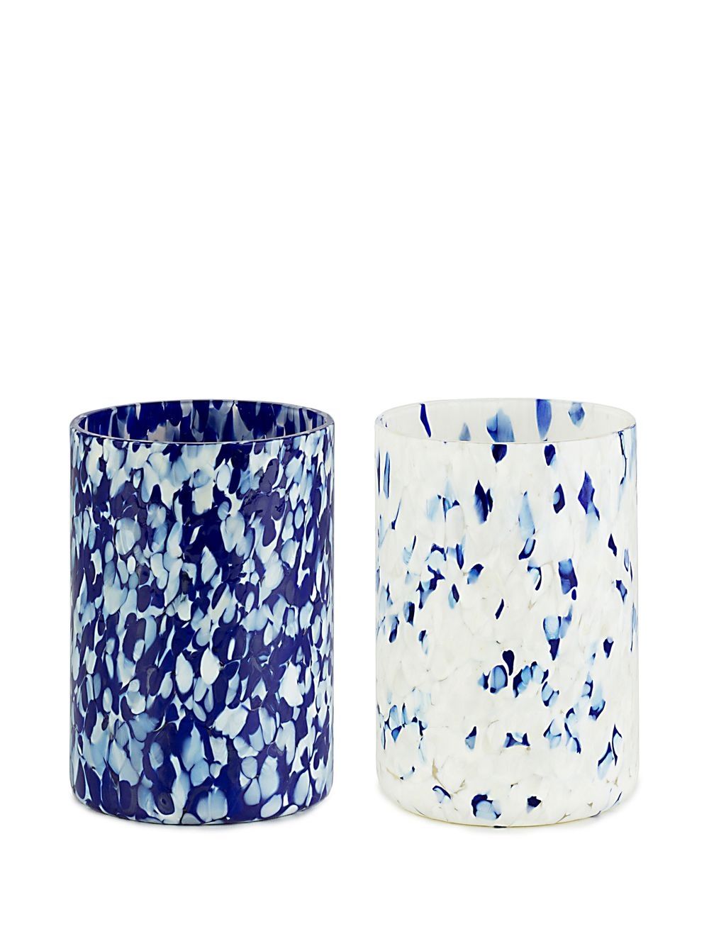 Stories of Italy Macchia Murano glass set of two tumblers - Blue von Stories of Italy