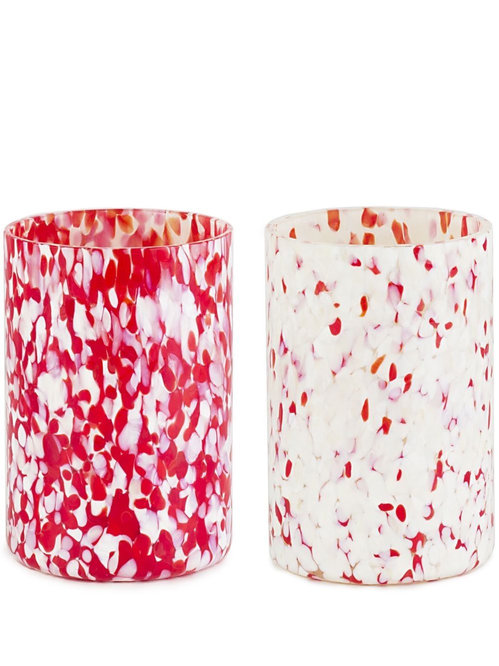 Stories of Italy Macchia Murano glass set of two tumblers - Red von Stories of Italy