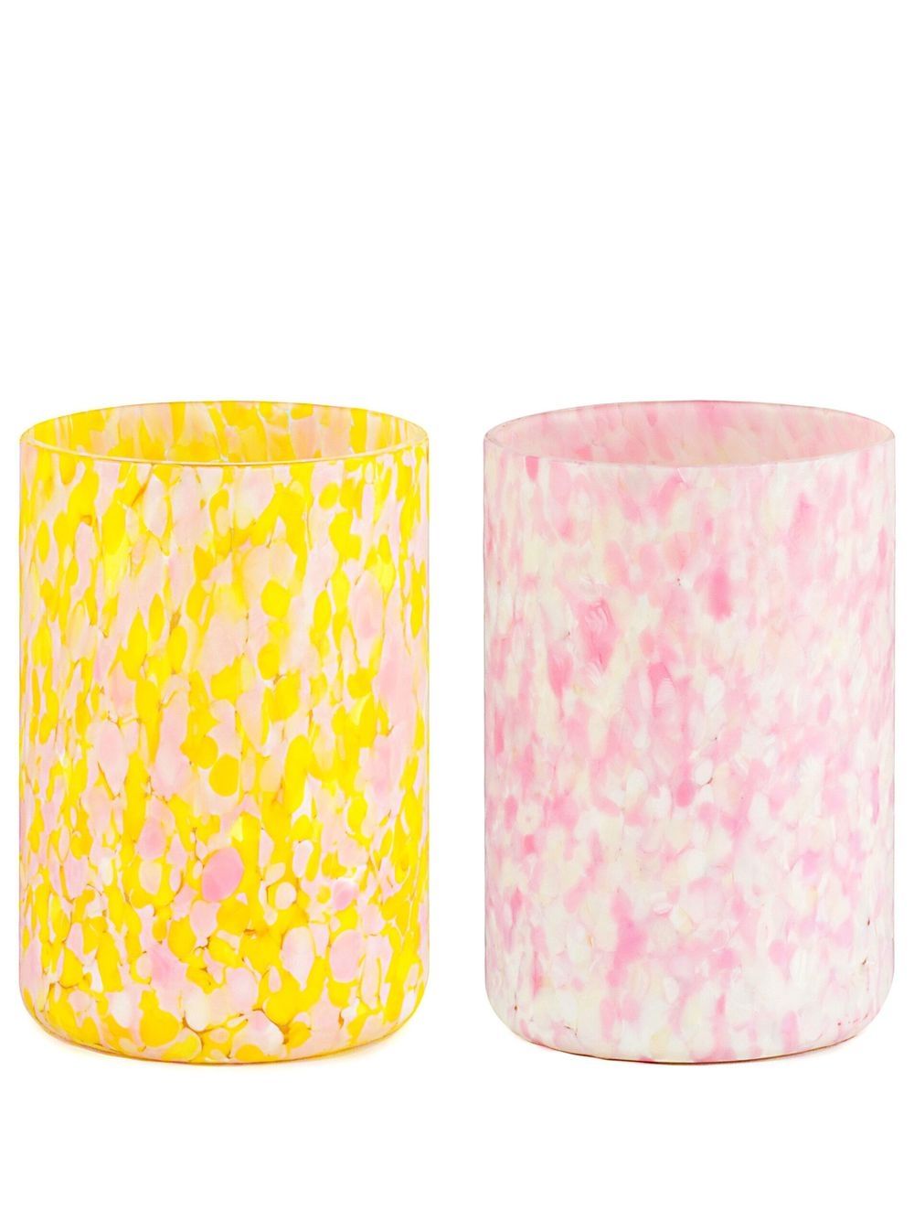 Stories of Italy Macchia set of two mixed tumblers - Pink von Stories of Italy