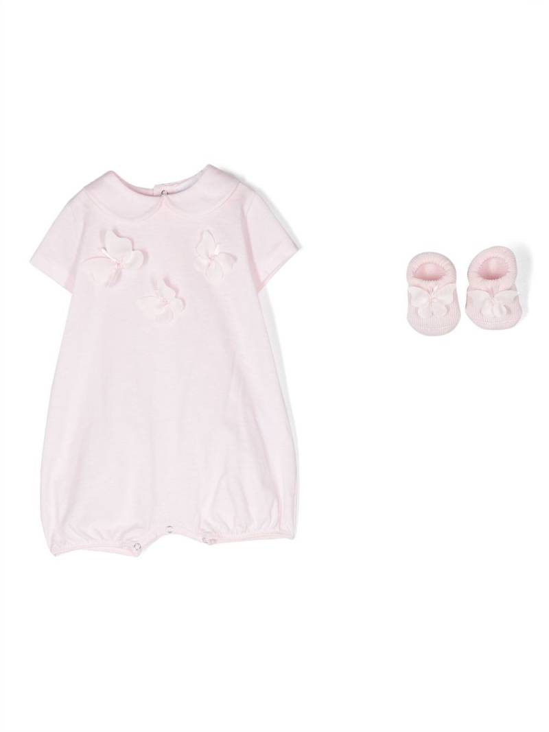 Story Loris butterfly-appliqué romper set - Pink von Story Loris