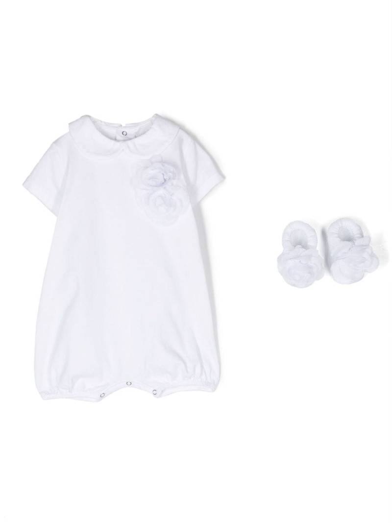 Story Loris rose-appliqué romper set - White von Story Loris