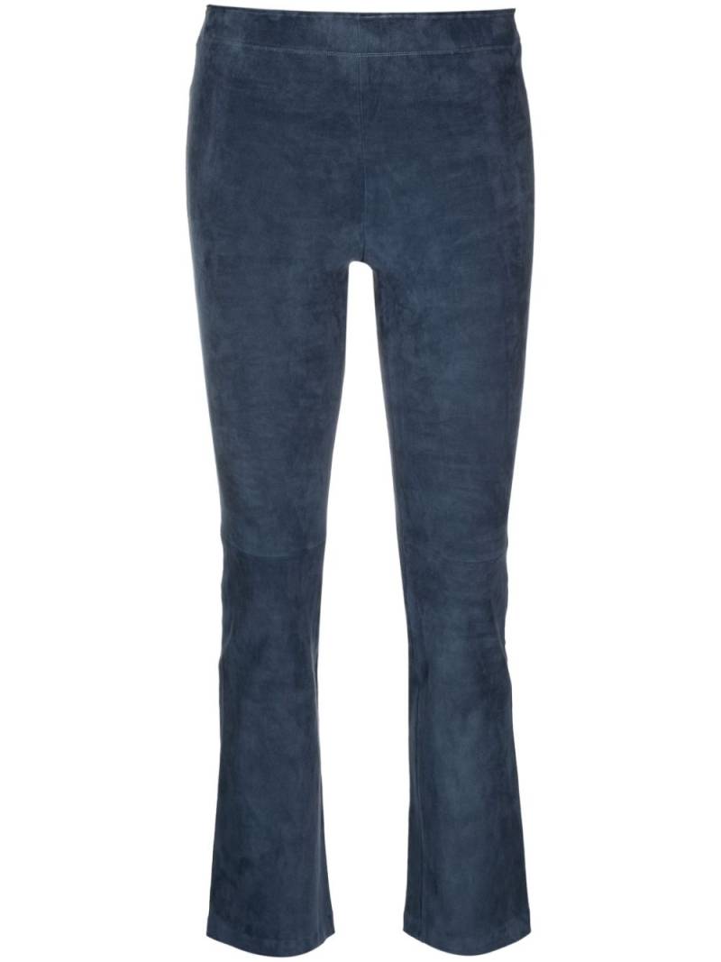 Stouls distressed cropped leather trousers - Blue von Stouls