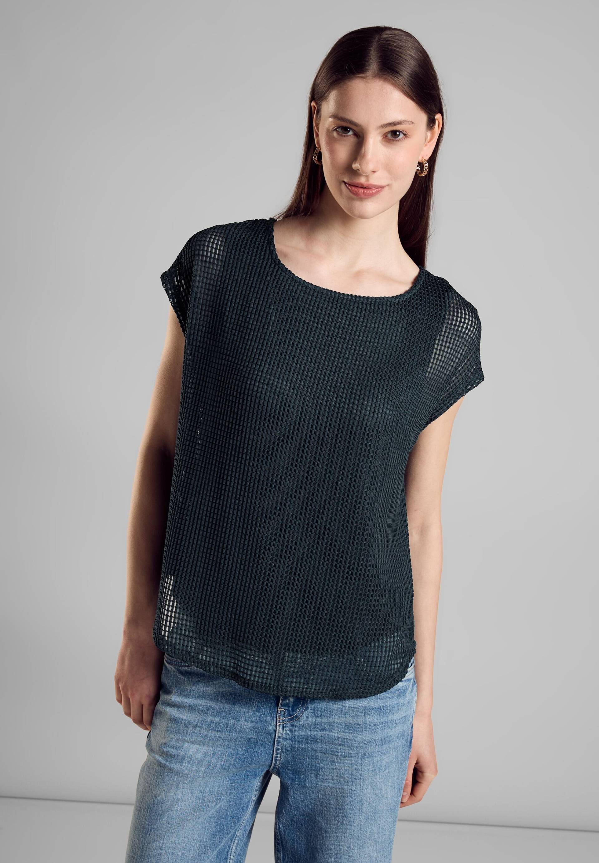 STREET ONE 2-in-1-Shirt, mit Mesh Struktur Oberstoff von Street One