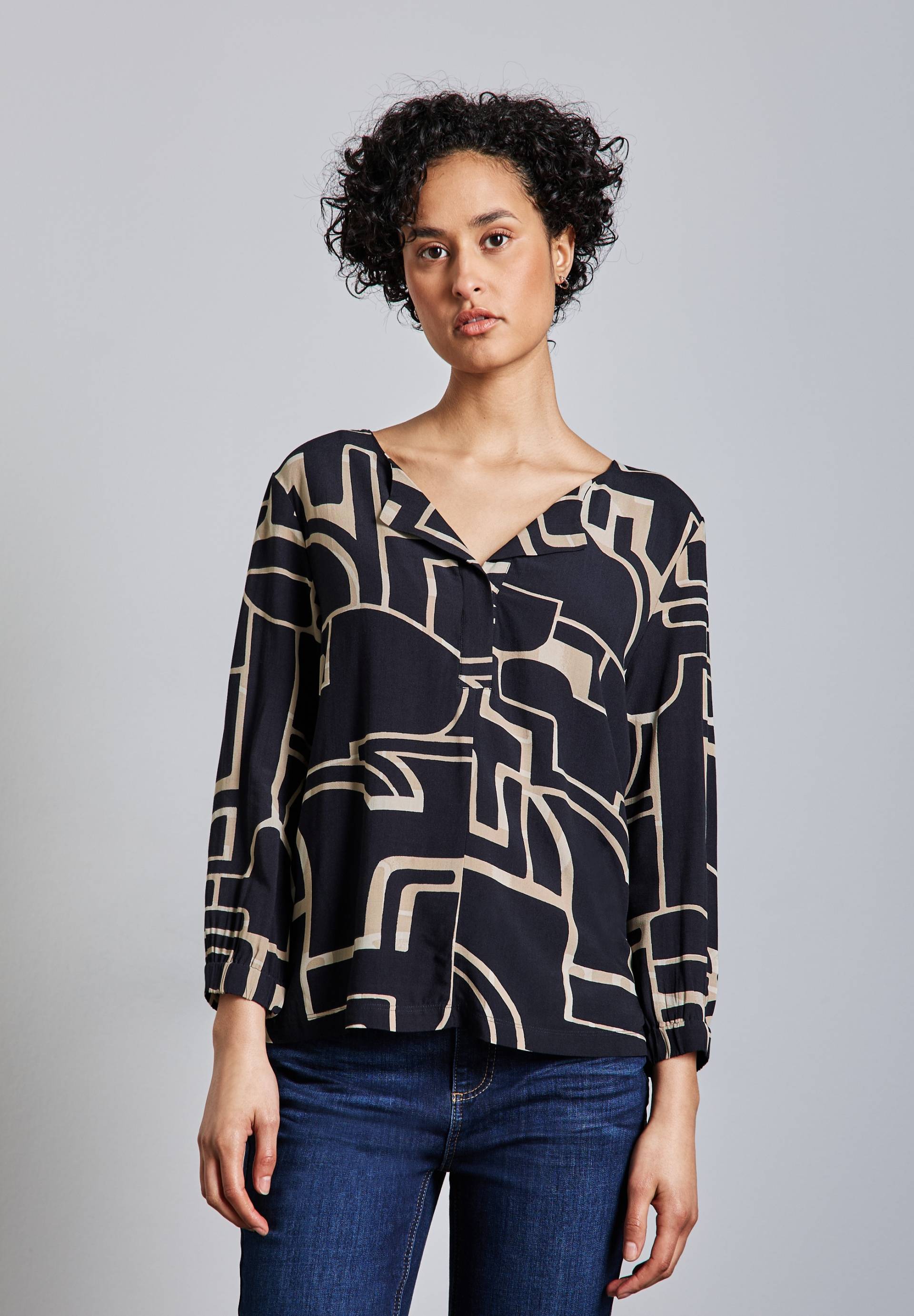 STREET ONE 3/4-Arm-Shirt, mit All-Over Print STREET ONE 3/4-Arm-Shirt, mit All-Over Print von Street One