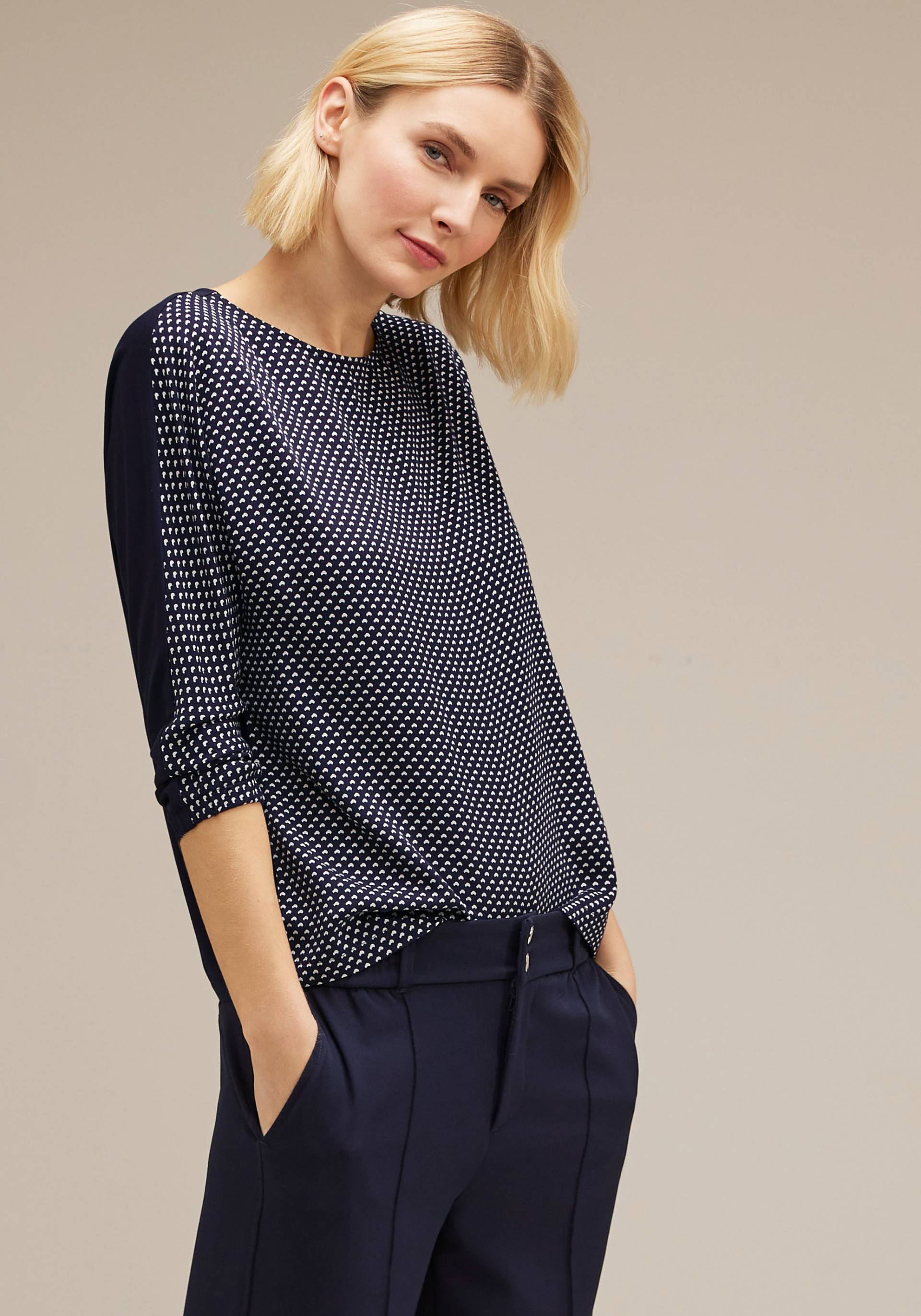 STREET ONE 3/4-Arm-Shirt, mit Alloverprint auf der Front STREET ONE 3/4-Arm-Shirt, mit Alloverprint auf der Front von Street One