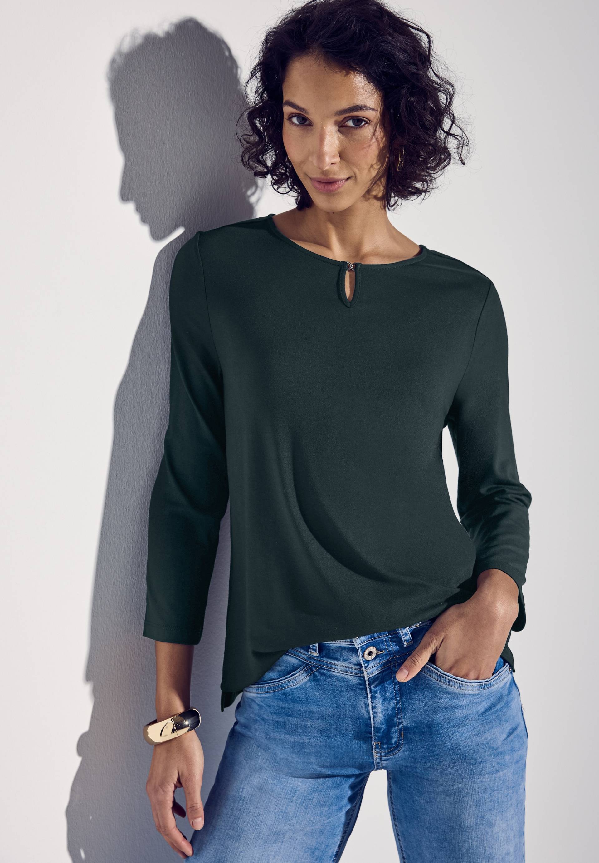 STREET ONE 3/4-Arm-Shirt, mit Cut-Out Ausschnitt STREET ONE 3/4-Arm-Shirt, mit Cut-Out Ausschnitt von Street One