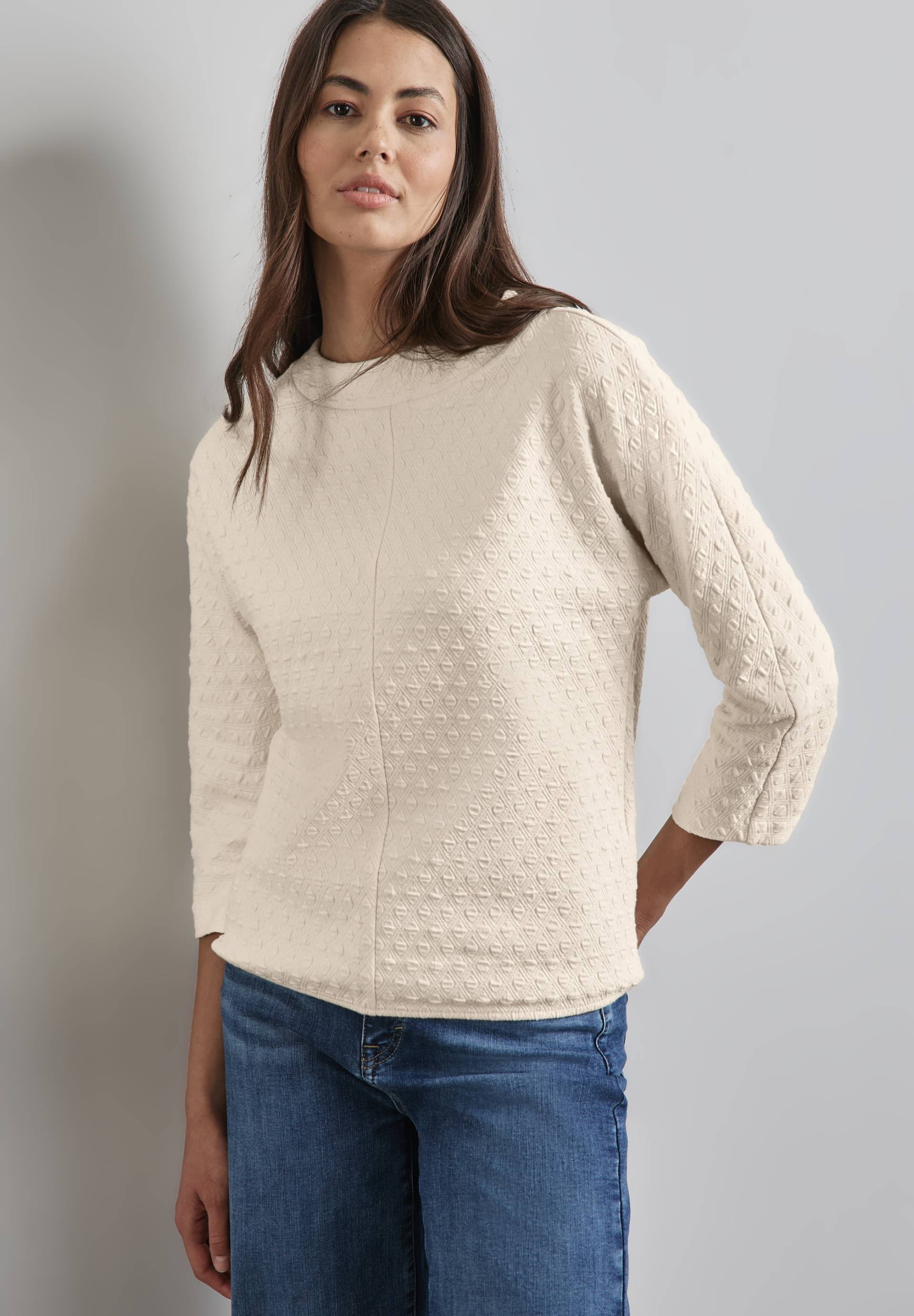 STREET ONE 3/4-Arm-Shirt, mit Strukturmuster STREET ONE 3/4-Arm-Shirt, mit Strukturmuster von Street One