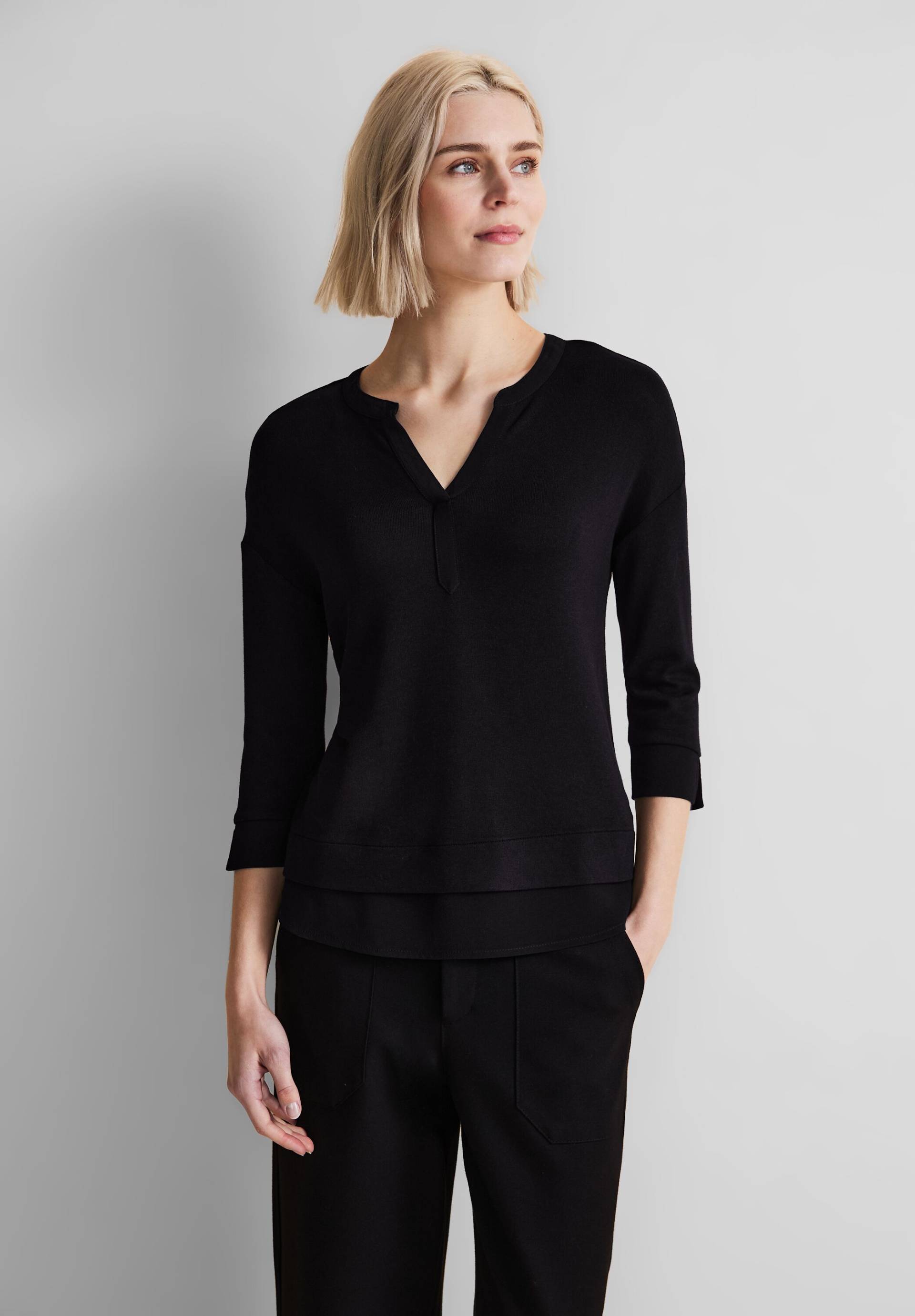 STREET ONE 3/4-Arm-Shirt, mit V-Ausschnitt STREET ONE 3/4-Arm-Shirt, mit V-Ausschnitt von Street One