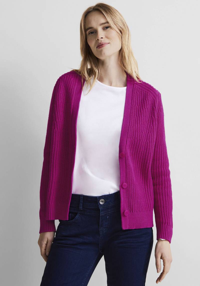 STREET ONE Cardigan, mit Rippenstruktur von Street One