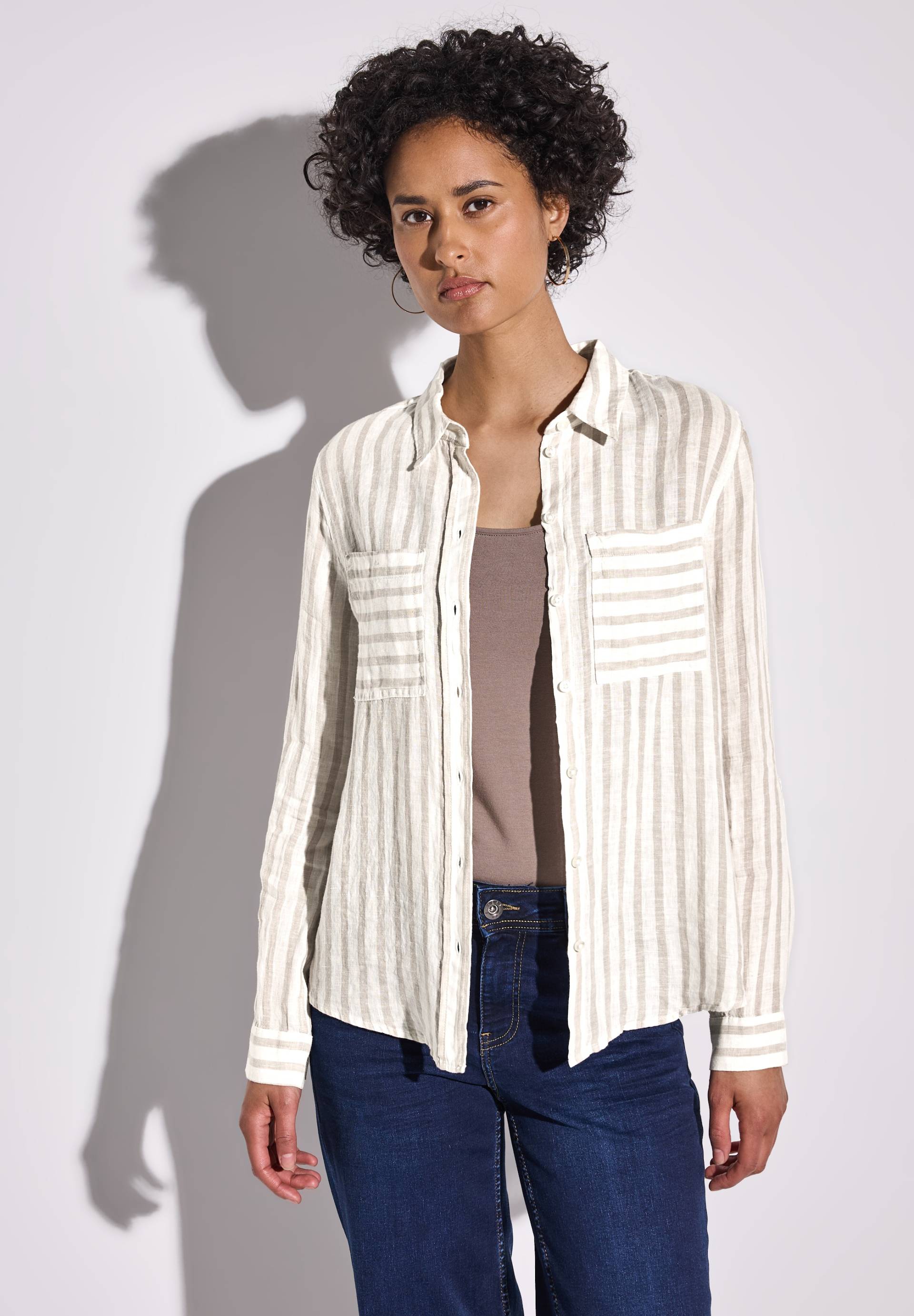 STREET ONE Hemdbluse, mit Streifen Muster STREET ONE Hemdbluse, mit Streifen Muster von Street One