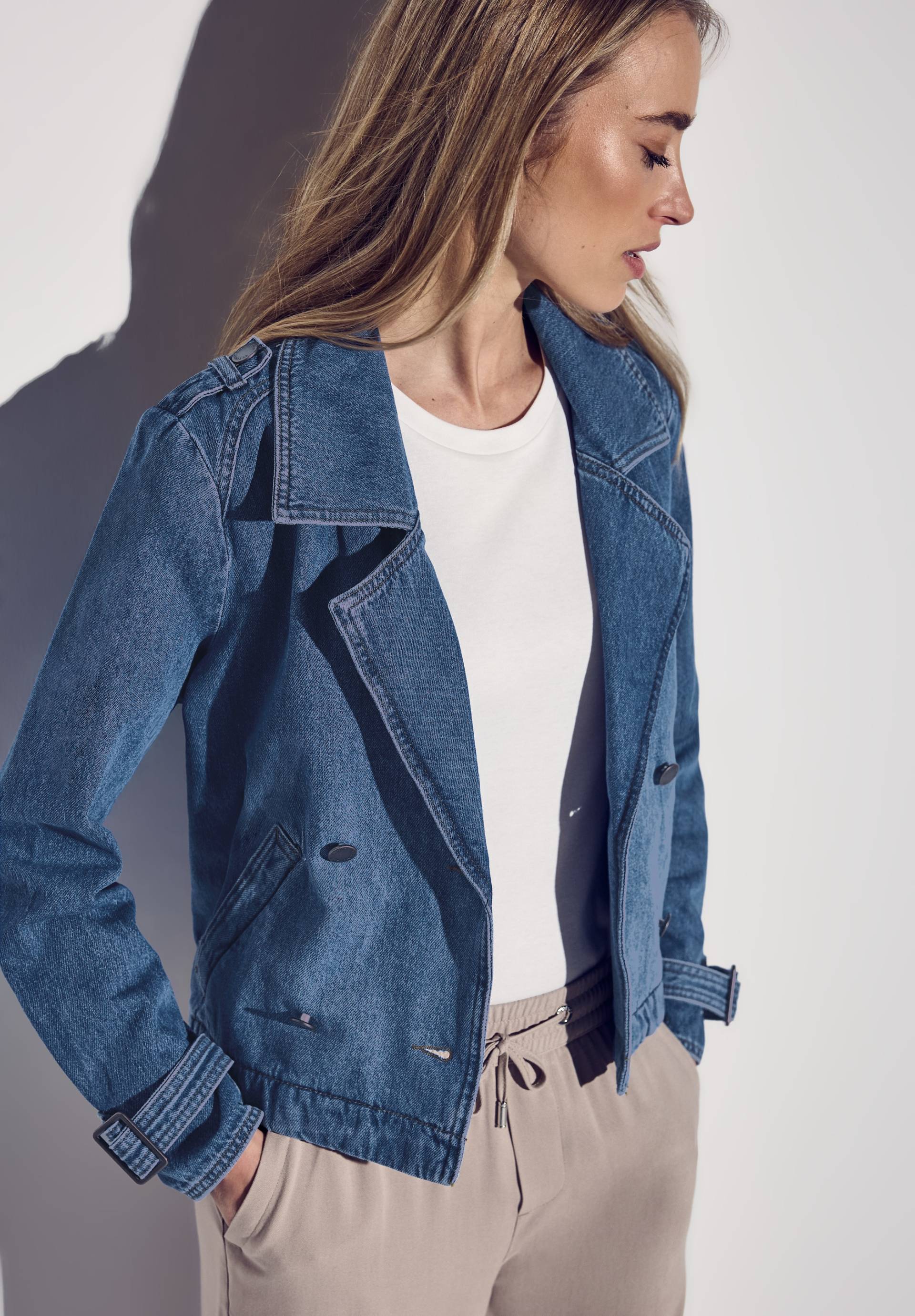 STREET ONE Jeansblazer, im Trenchcoat Look STREET ONE Jeansblazer, im Trenchcoat Look von Street One
