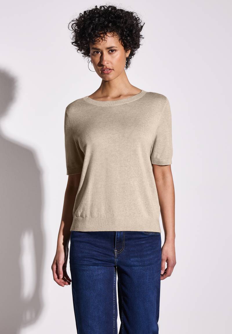 STREET ONE Kurzarmpullover, mit Rippbündchen von Street One